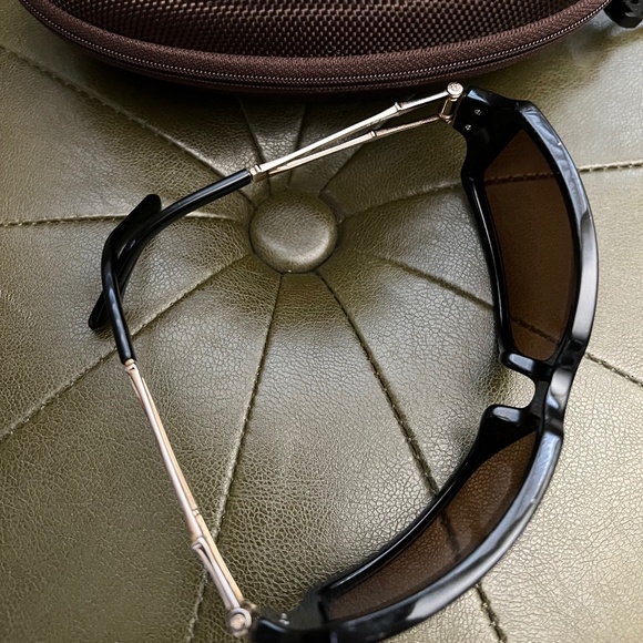 MAUI JIM BAMBOO MJ 104-16 GLOSS BLACK GOLD HCL BRONZE POLARIZED SUNGLASSES - Picture 3 of 14